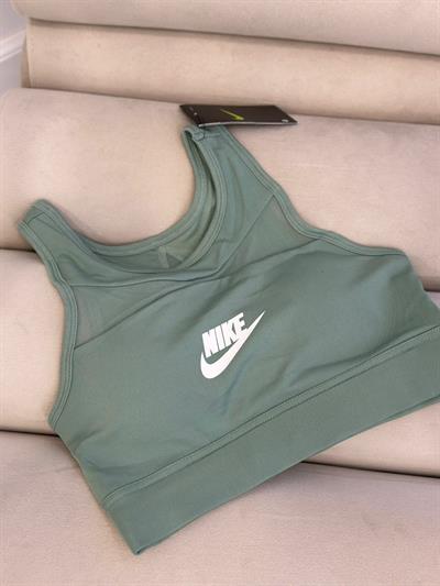 Sırtı Ve Göğsü Transparan Detaylı Sporcu Büstiyer Mint