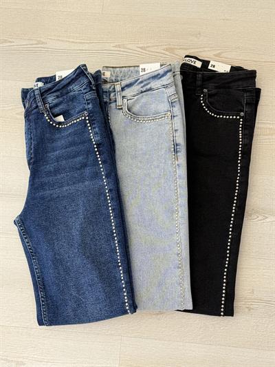 Straight Cepleri Yanları Zımbalı Jean Füme