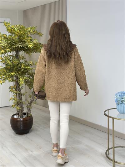 Teddy Kot Detaylı Mont Kahve