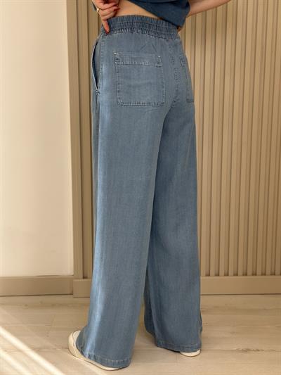 Tensel Kumaş Beli Lastikli Orj. Marka Pantolon