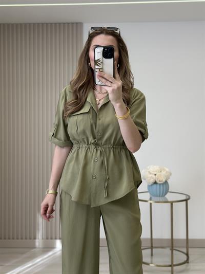 Tiril Beli Bağcıklı Takım Haki 