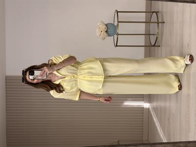 Tiril Beli Bağcıklı Takım Sarı