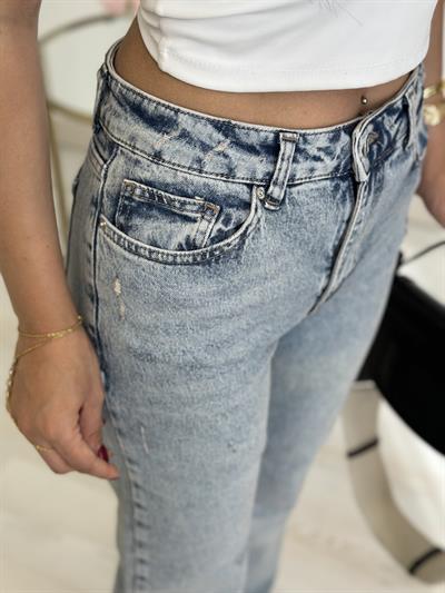 Tırnaklı Boru Paça Jean 