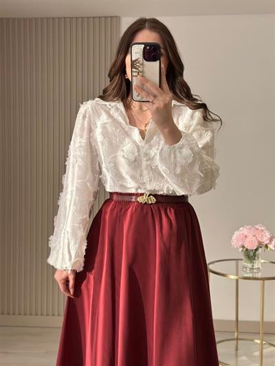 Üç Boyutlu Uzun Kollu Sakallı Gömlek