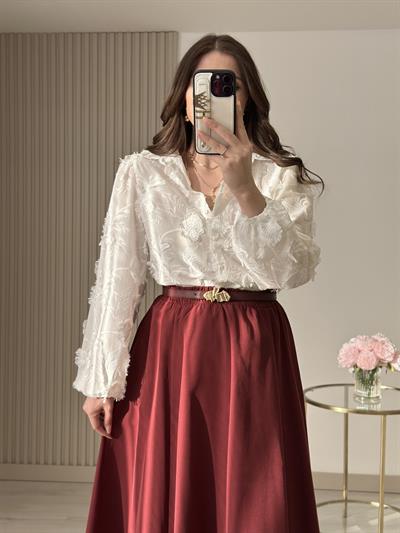 Üç Boyutlu Uzun Kollu Sakallı Gömlek