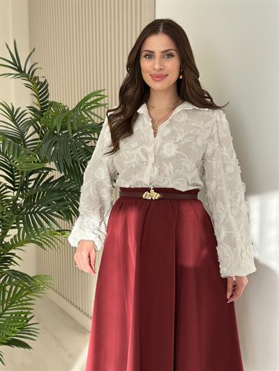 Üç Boyutlu Uzun Kollu Sakallı Gömlek