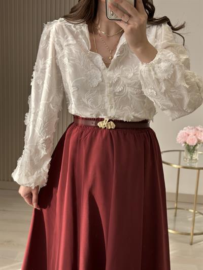 Üç Boyutlu Uzun Kollu Sakallı Gömlek