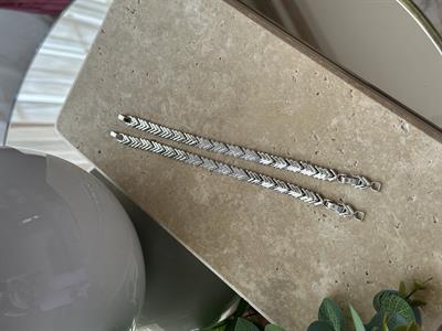 Xupıng Balıksırtı Taşlı Bileklik Gümüş