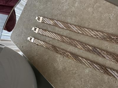 Xupıng Hasır Rose Gold Kalın Bileklik 