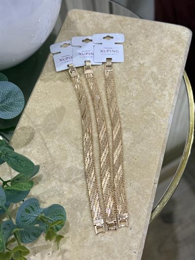 Xupıng Hasır Rose Gold Kalın Bileklik 