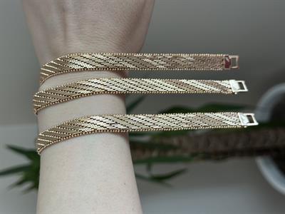 Xupıng Hasır Rose Gold Kalın Bileklik 