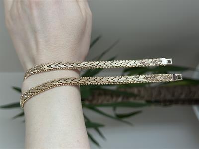 Xupıng Hasır Rose Gold İnce Bileklik 