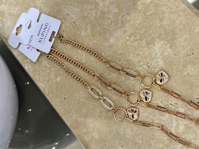 Xupıng Kalp Sallantılı Zincir Bileklik Rose Gold