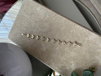 Yonca Taşlı Bileklik Gold