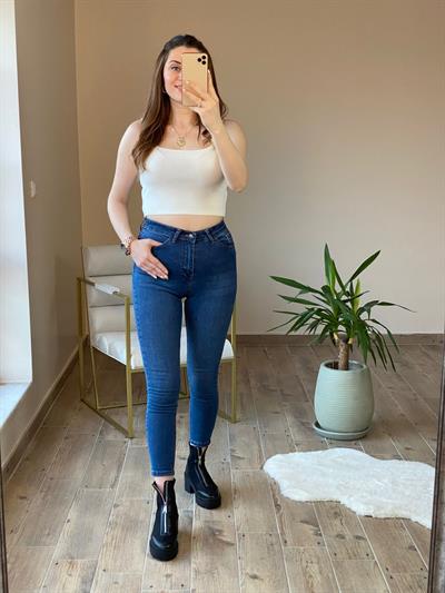 Yüksek Bel Şekillendirici Toparlayıcı Jean