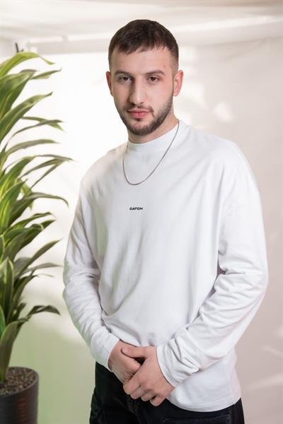 Erkek Beyaz Oversize Uzun Kollu Basic T-shirt Sweatshirt