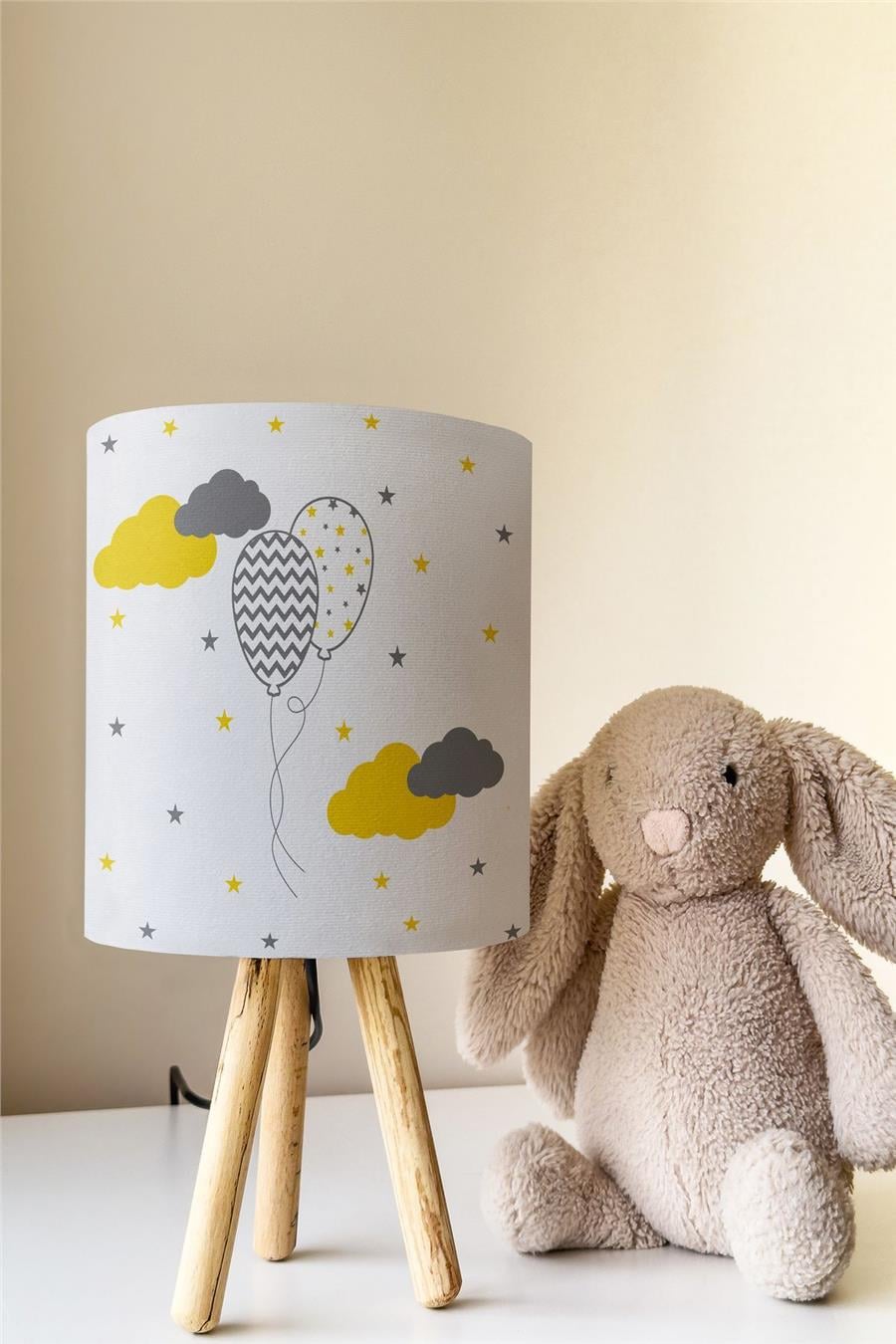 Balon Desenli Çocuk Odası Abajur Masa Lambası Tlab-189