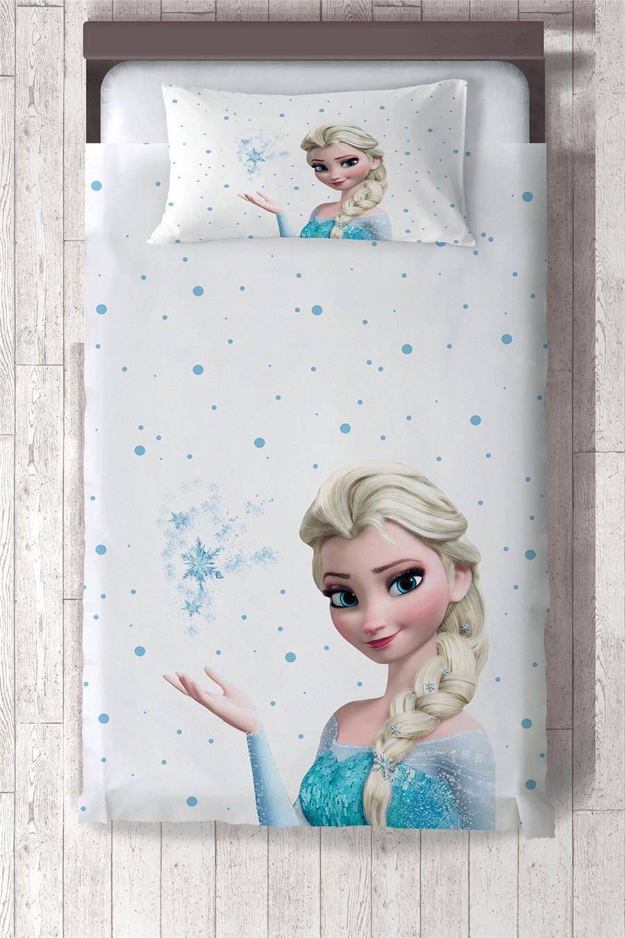 Karlar Ülkesi Elsa Desenli Çocuk Ve Bebek Odası Yatak Örtüsü Tlay-307