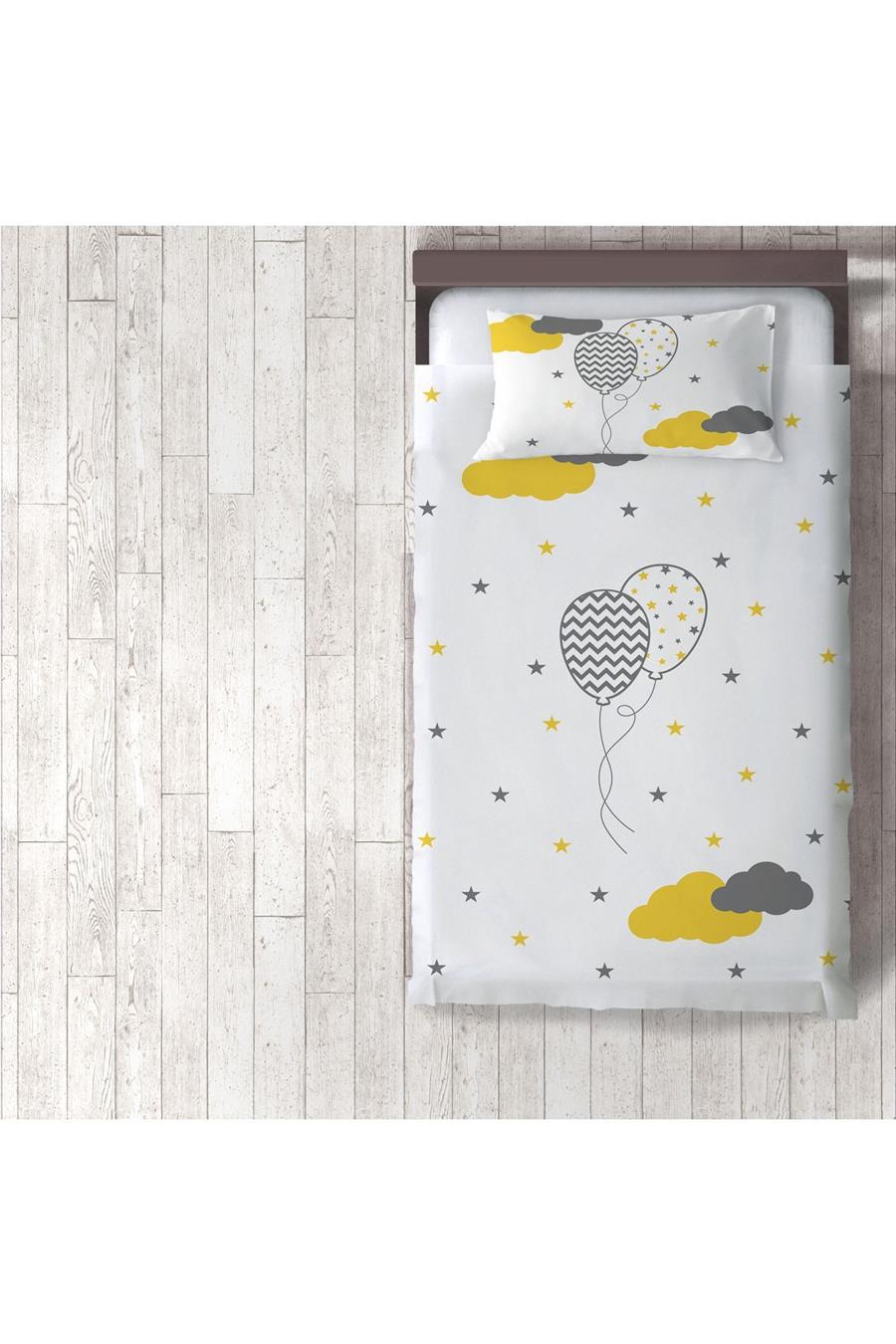  Balon Desenli Çocuk Odası Yatak Örtüsü Tlay-189