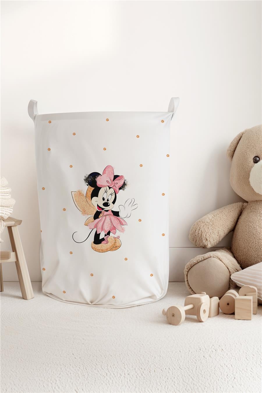 Mickey Mouse Desenli Çocuk ve Bebek Odası Düzenleyici Oyuncak veya Kirli Sepeti