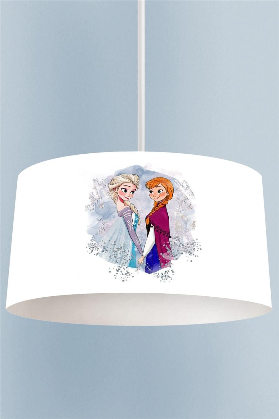 Frozen Elsa & Anna Desenli Çocuk Ve Bebek Odası Sarkıt Avize Tla-306