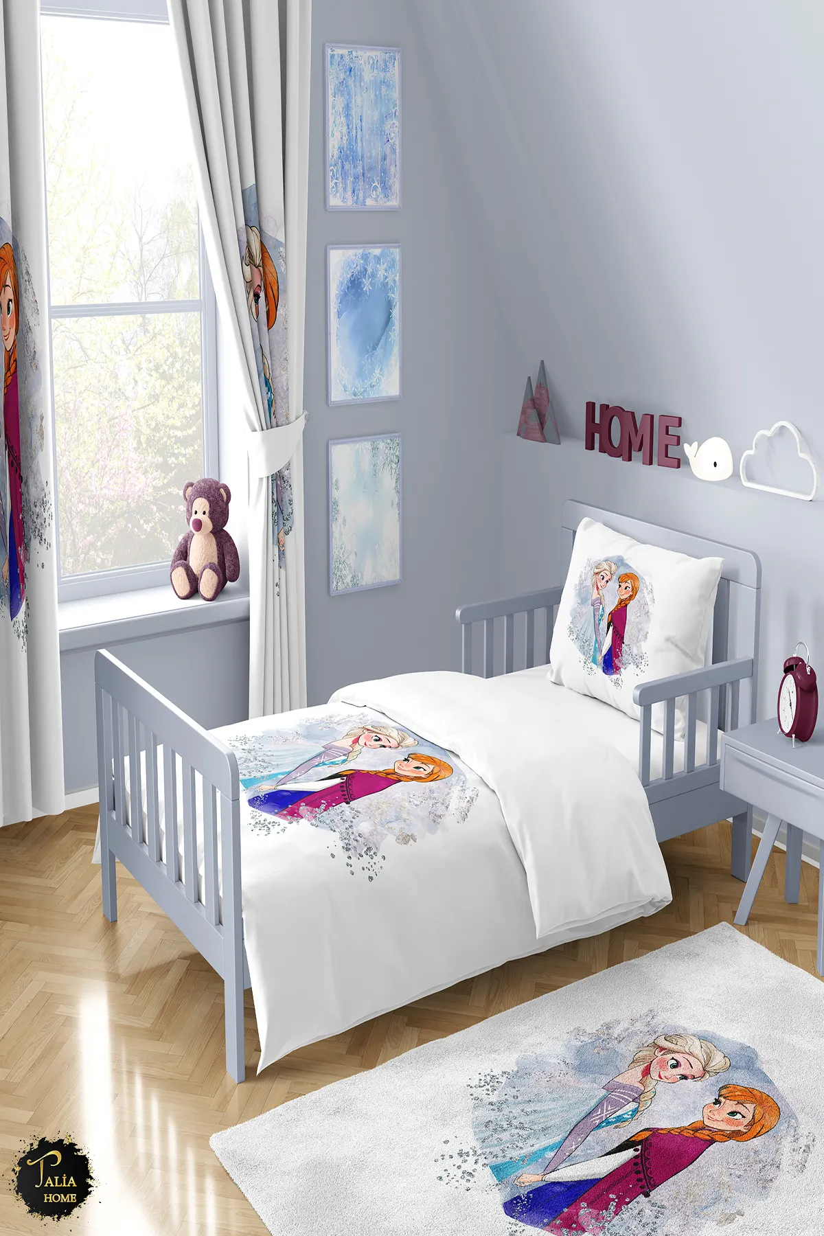Frozen Elsa & Anna Desenli Çocuk Ve Bebek Nevresim Takımı Tlan-306