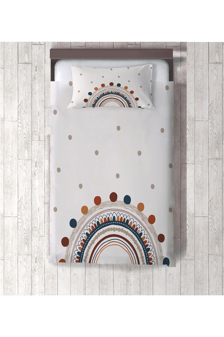 Gökkuşağı Desenli Çocuk Ve Bebek Odası Yatak Örtüsü