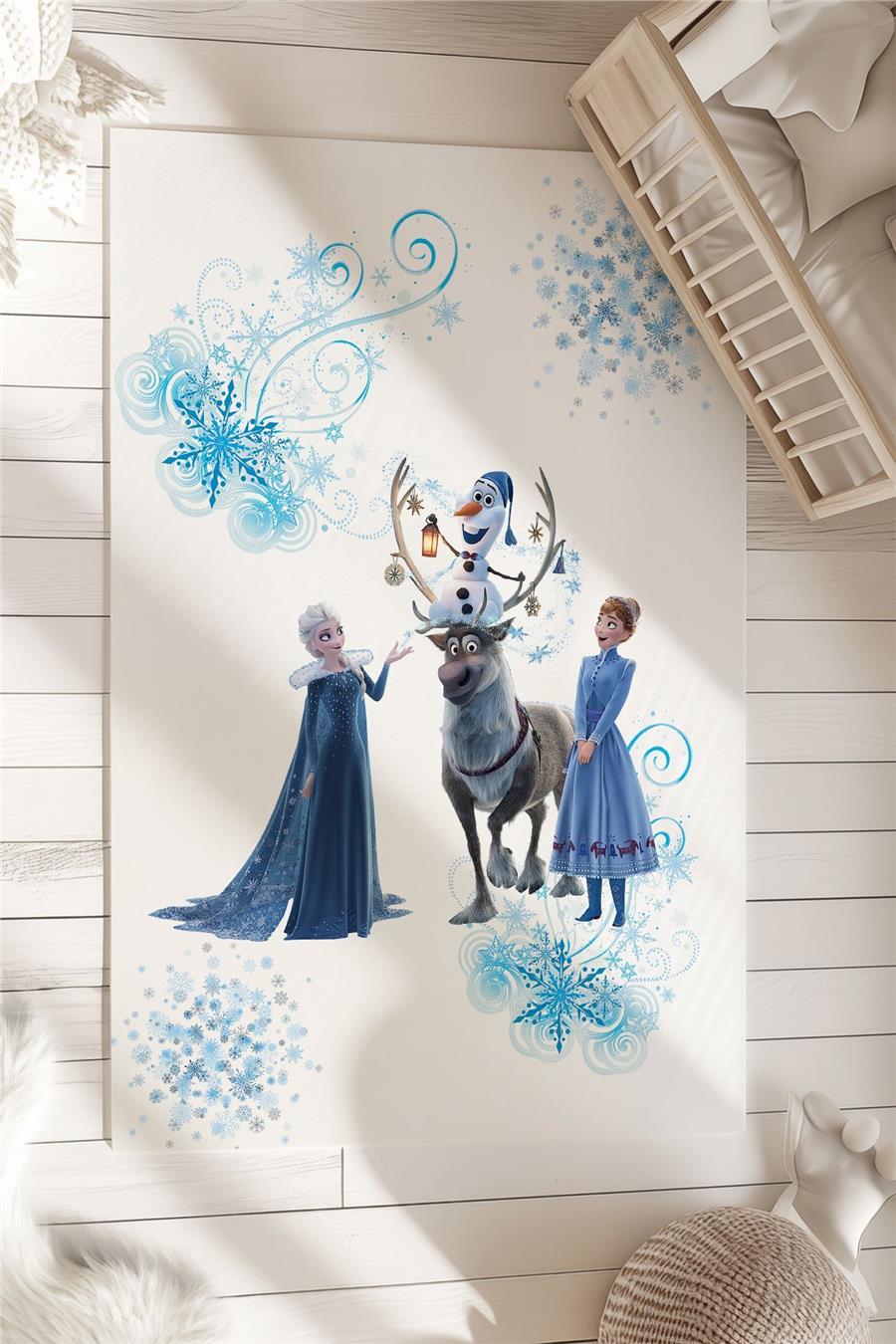 Karlar Ülkesi Elsa  Desenli  Çocuk Ve Bebek Odası Dekoratif Halı Tlh-312