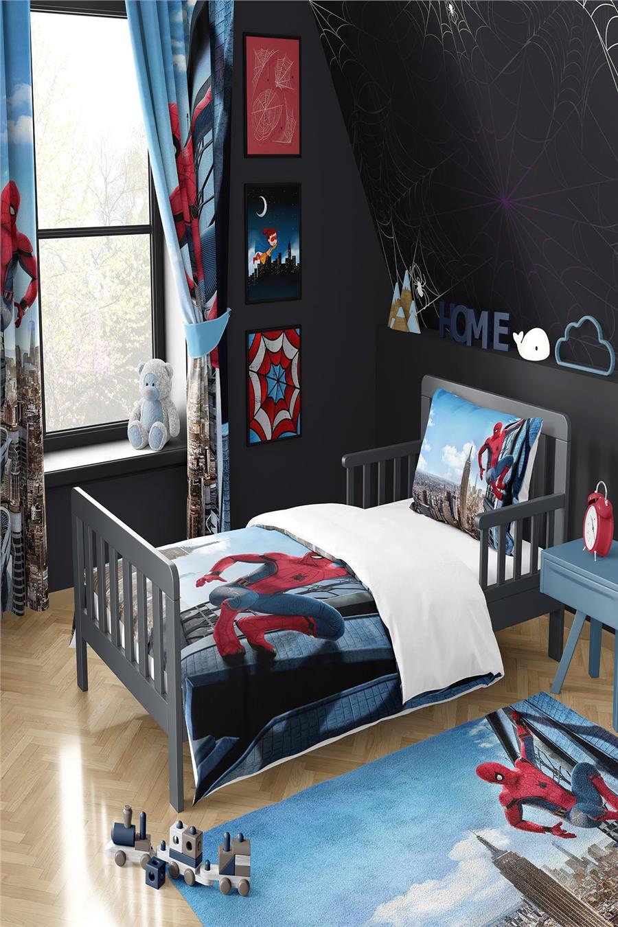 Mavi Örümcek Adam Spider Man Desenli Nevresim Takımı Tlan-102