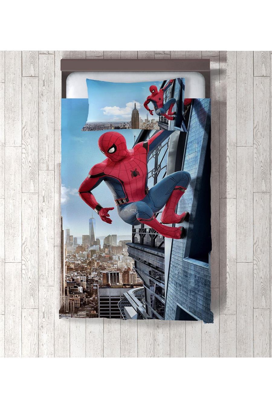 Mavi Örümcek Adam Spider Man Yatak Örtüsü Tlay-102