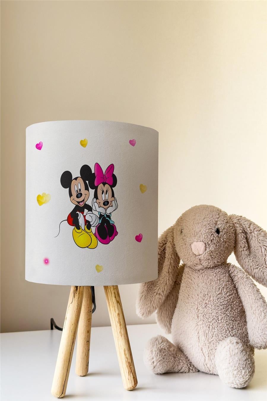 Mickey Minnie Mouse Çocuk Odası Abajur Masa Lambası Tlab-112