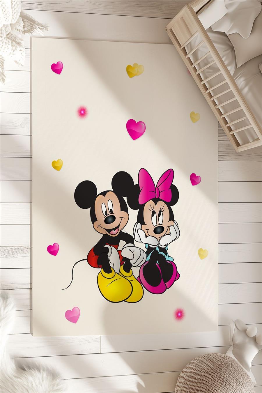 Mickey Mouse Çocuk Ve Bebek Odası Halısı