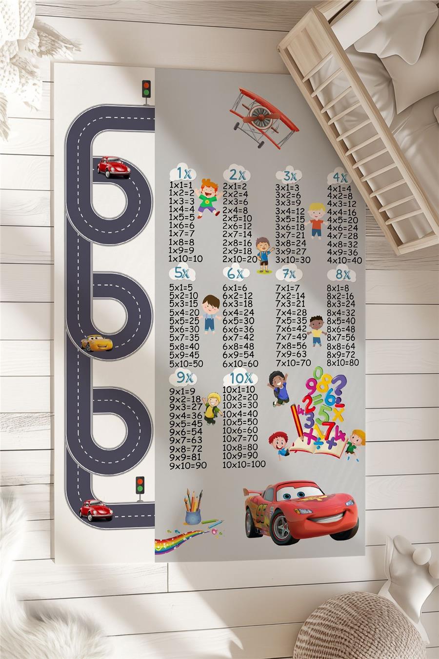 Şimşek Mcqueen Çocuk Odası Halısı