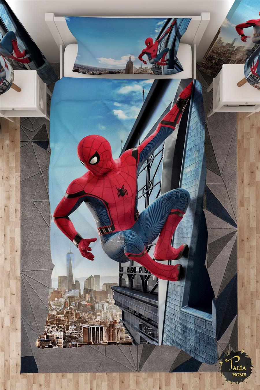 Spider-Man Örümcek Adam Tek Kişilik Çocuk Yorganı Uyku Seti