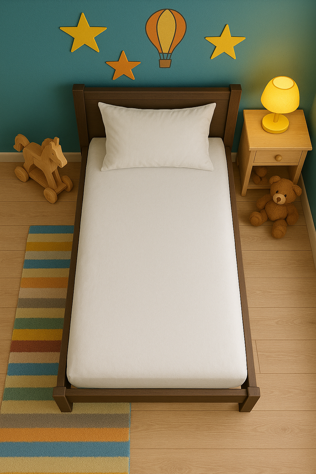 Talia Home Tek Kişilik Beyaz Lastikli Çarşaf 100x200cm Tlac-001