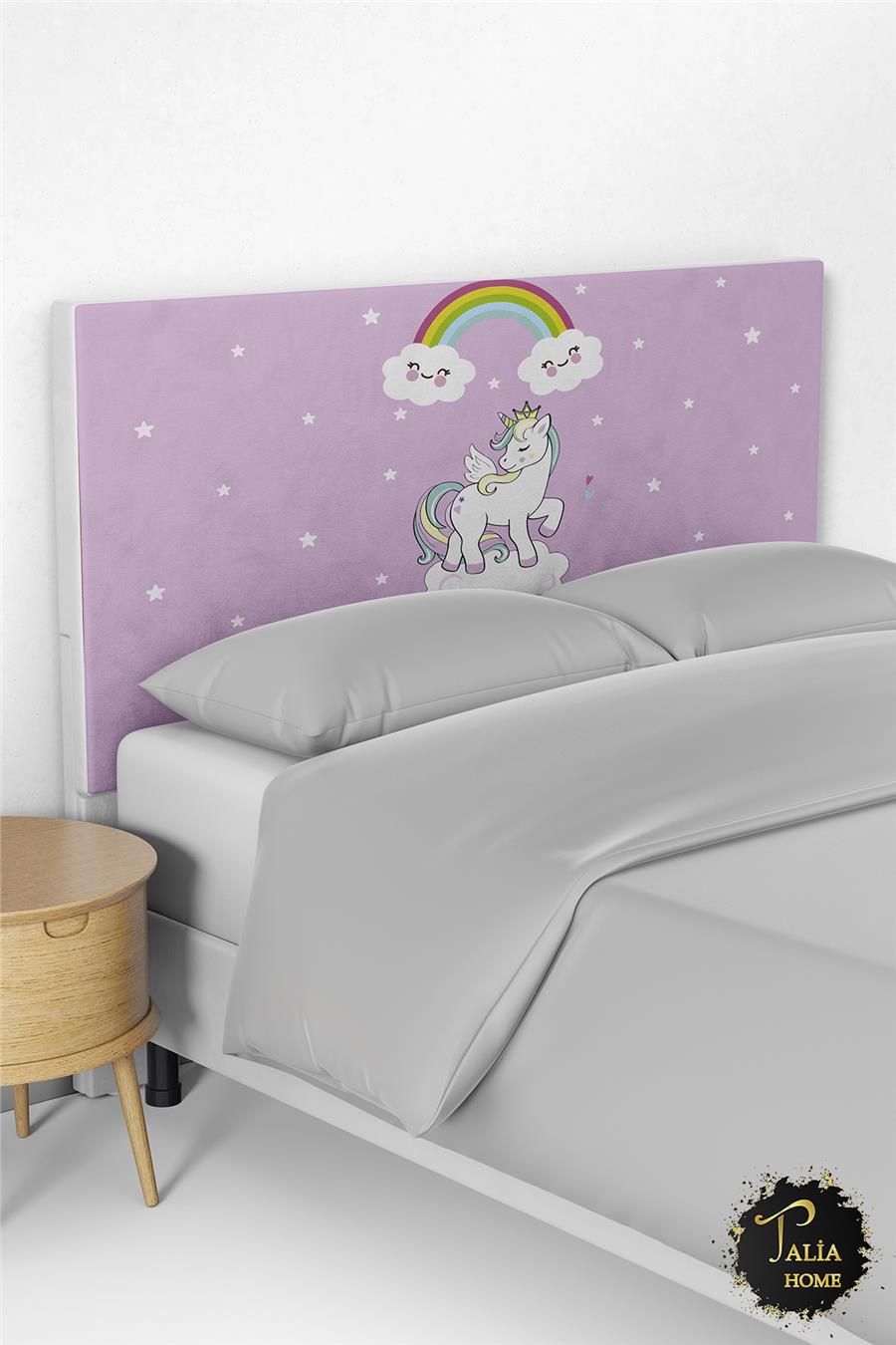 Unicorn Desenli Yatak Baza Başlık Kılıfı TLABK-170