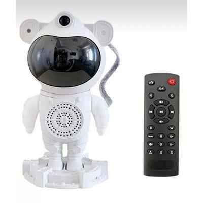 Astronot Işıklı Galaksi Samanyolu Projeksiyon Gece Lambası ve Hoparlörlü