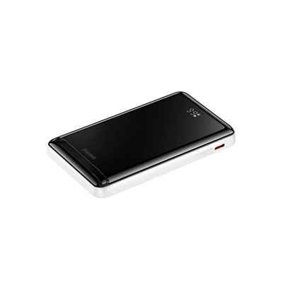 Baseus 10.000mAh 20W USB-C PD Manyetik Kablosuz Hızlı Şarj Katlanabilir Standlı Powerbank - Beyaz