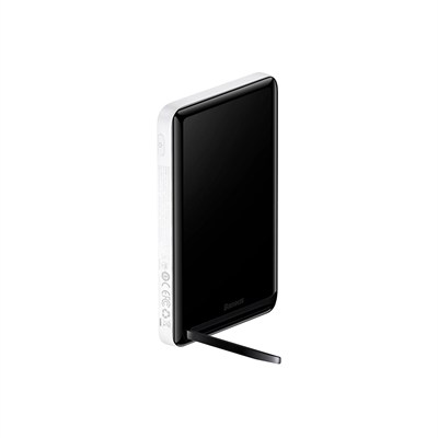 Baseus 10.000mAh 20W USB-C PD Manyetik Kablosuz Hızlı Şarj Katlanabilir Standlı Powerbank - Beyaz