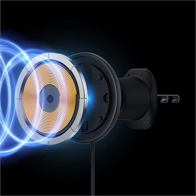 Baseus CW01 15W MagSafe Uyumlu Manyetik Kablosuz Hızlı Şarjlı Araç İçi Telefon Tutucu - Siyah