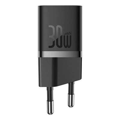 Baseus GaN5 Mini 30W USB-C PD Hızlı Şarj Adaptörü - Siyah