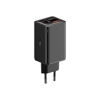 Baseus GaN6 Pro 65W GaN 4 Port (2 USB-C + 2 USB-A) PD Hızlı Şarj Adaptörü - Siyah