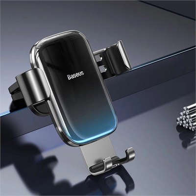 Baseus Glaze Gravity 360° Dönebilir Otomatik Kavramalı Havalandırma Izgarası Uyumlu Araç İçi Telefon Tutucu - Siyah