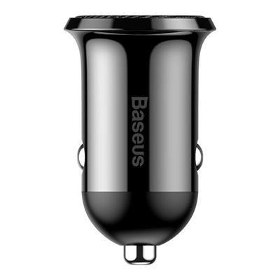 Baseus Grain Pro Çift USB Araç Şarj Cihazı 4.8A – Siyah