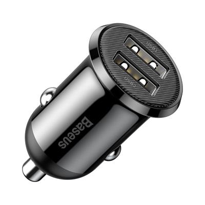 Baseus Grain Pro Çift USB Araç Şarj Cihazı 4.8A – Siyah