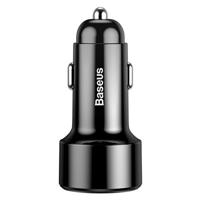 Baseus Magic Series 45W PPS PD QC 6A USB-C + USB-A Çift Port Hızlı Şarj Araç Şarj Cihazı - Siyah