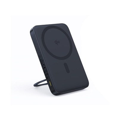 Baseus PicoGo 5.000mAh Qi2 15W Manyetik Kablosuz 20W USB-C PD Hızlı Şarj Standlı Powerbank - Siyah