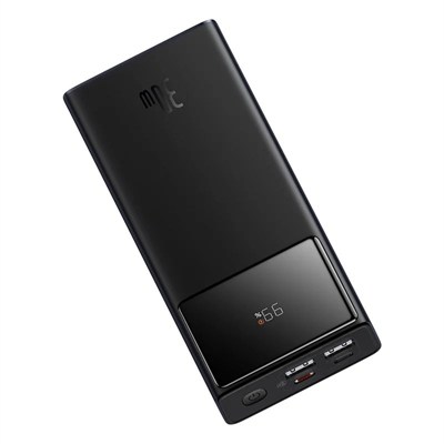 Baseus Star-Lord 20.000mAh 30W PD 3 Port Dijital Göstergeli Hızlı Şarj Powerbank - Siyah