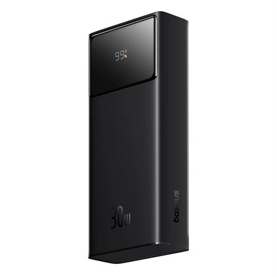 Baseus Star-Lord 20.000mAh 30W PD 3 Port Dijital Göstergeli Hızlı Şarj Powerbank - Siyah