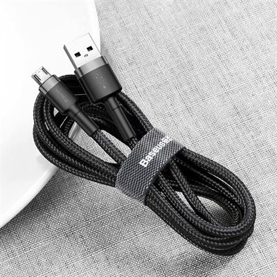 Baseus Cafule Micro USB 1M 2.4A Şarj Kablosu – Siyah